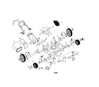 Craftsman 917389622 engine/handles/wheels/tires diagram