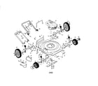 Craftsman 917389071 engine/handles/wheels/tires diagram