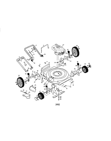Engine/handles/wheels/tires