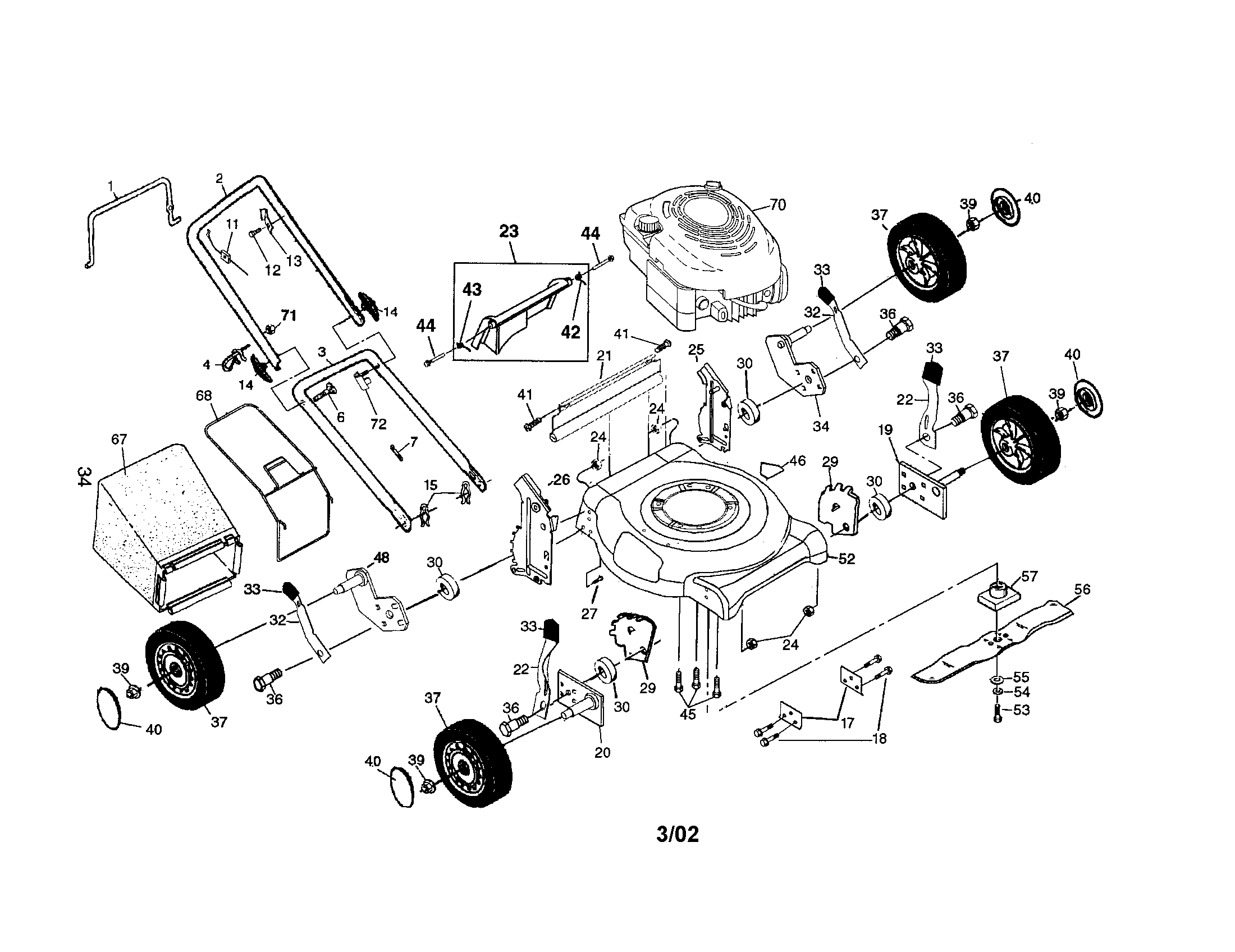 Rotary lawn mower