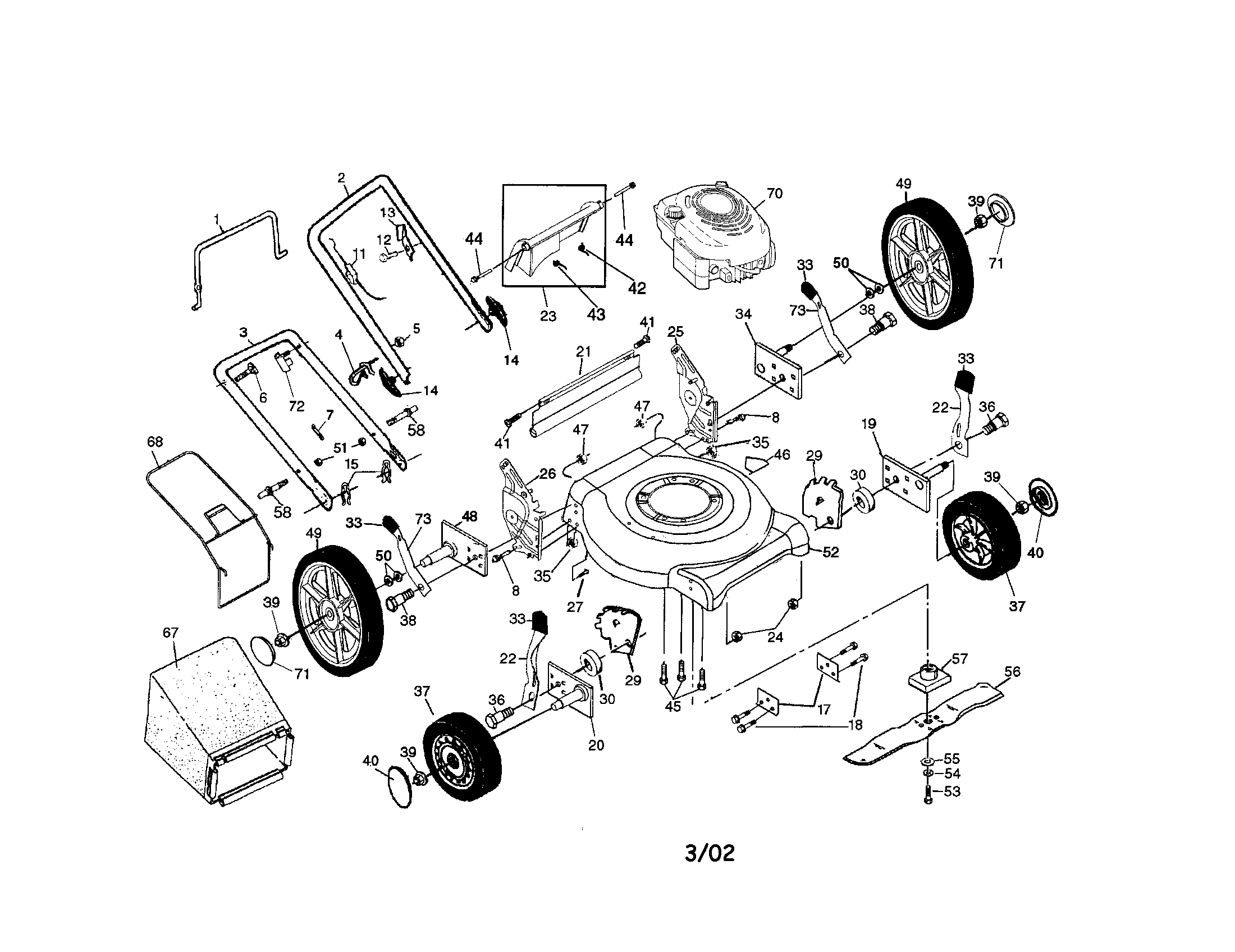Rotary lawn mower