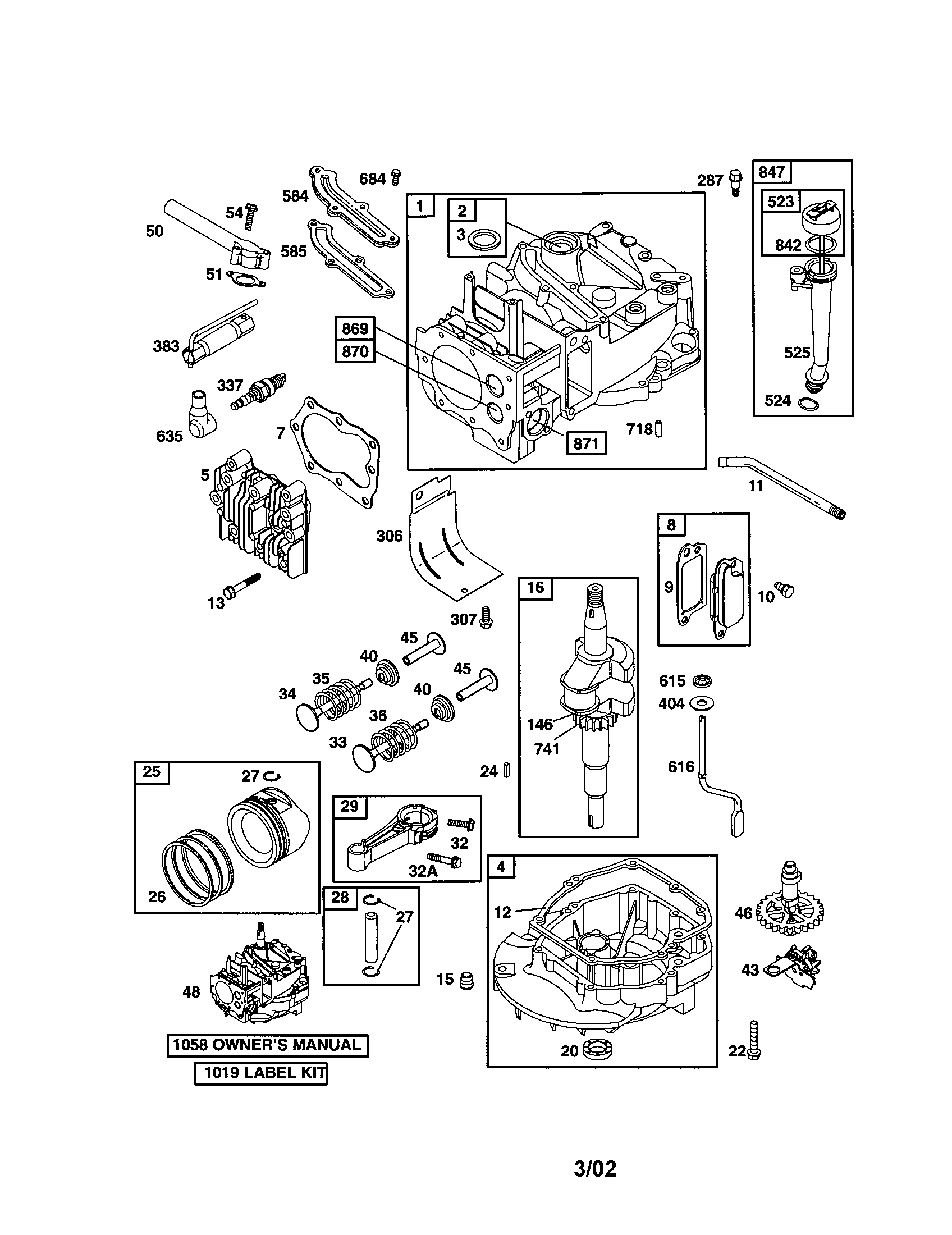 Cylinder/crankshaft