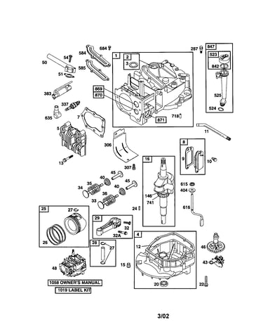 Cylinder/crankshaft