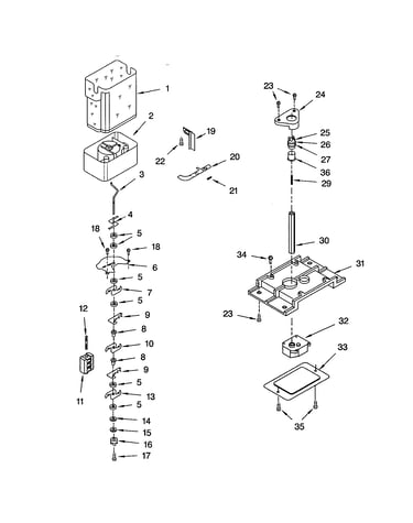 Motor and ice container