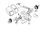 Craftsman 917371010 wheels/tires/bag/v-belt diagram