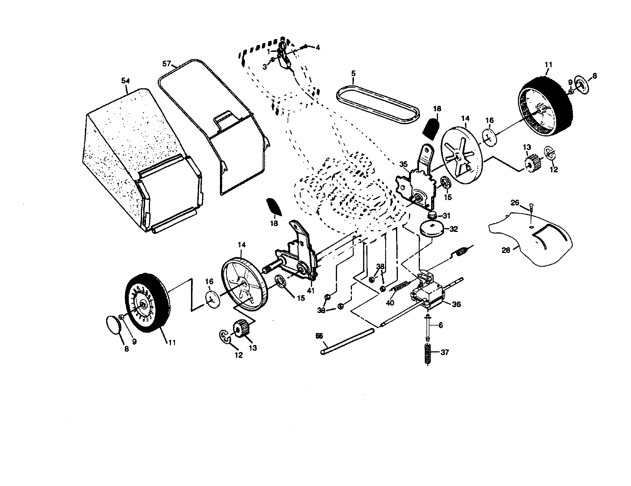 Wheels/tires/bag/v-belt
