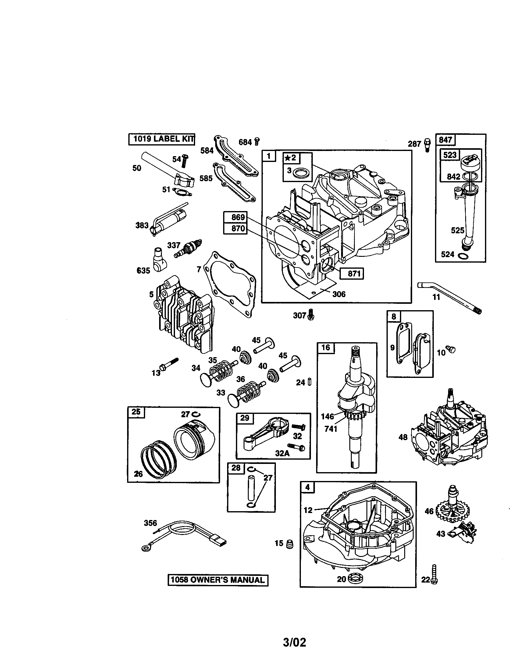 Cylinder/crankshaft
