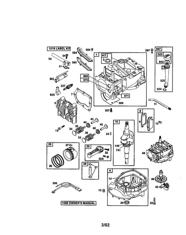 Cylinder/crankshaft