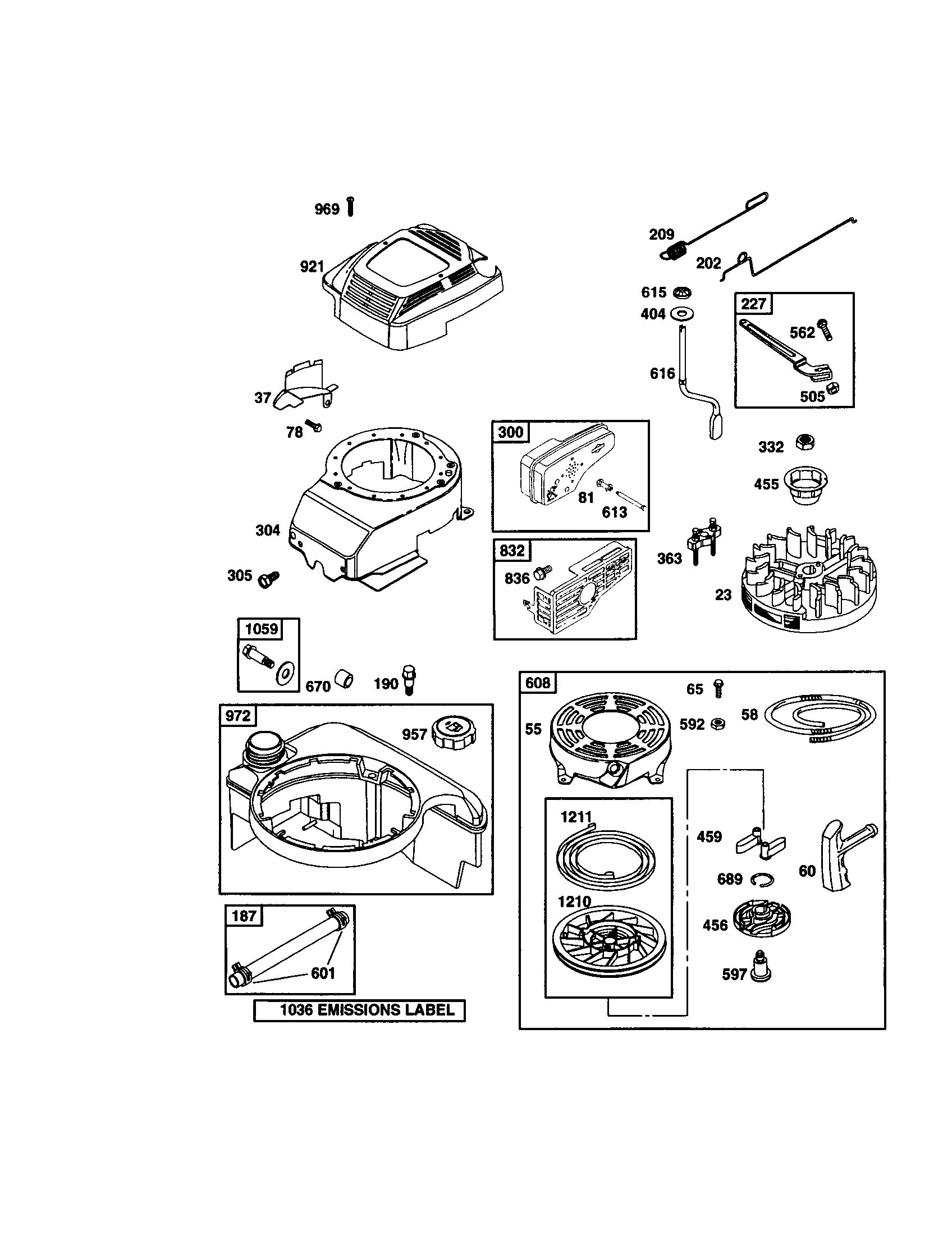 REWIND-STARTER/FUEL TANK