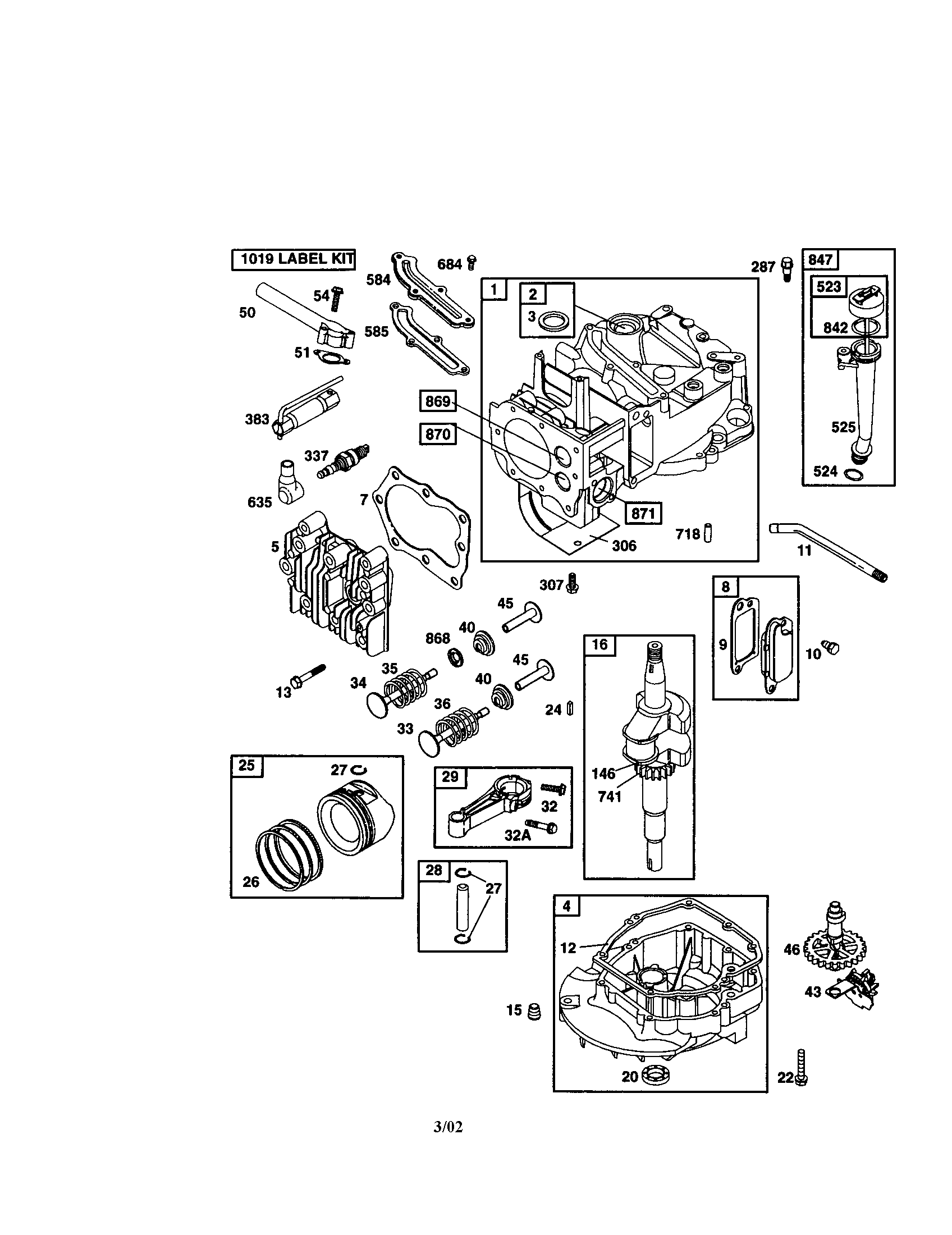 Cylinder/crankshaft