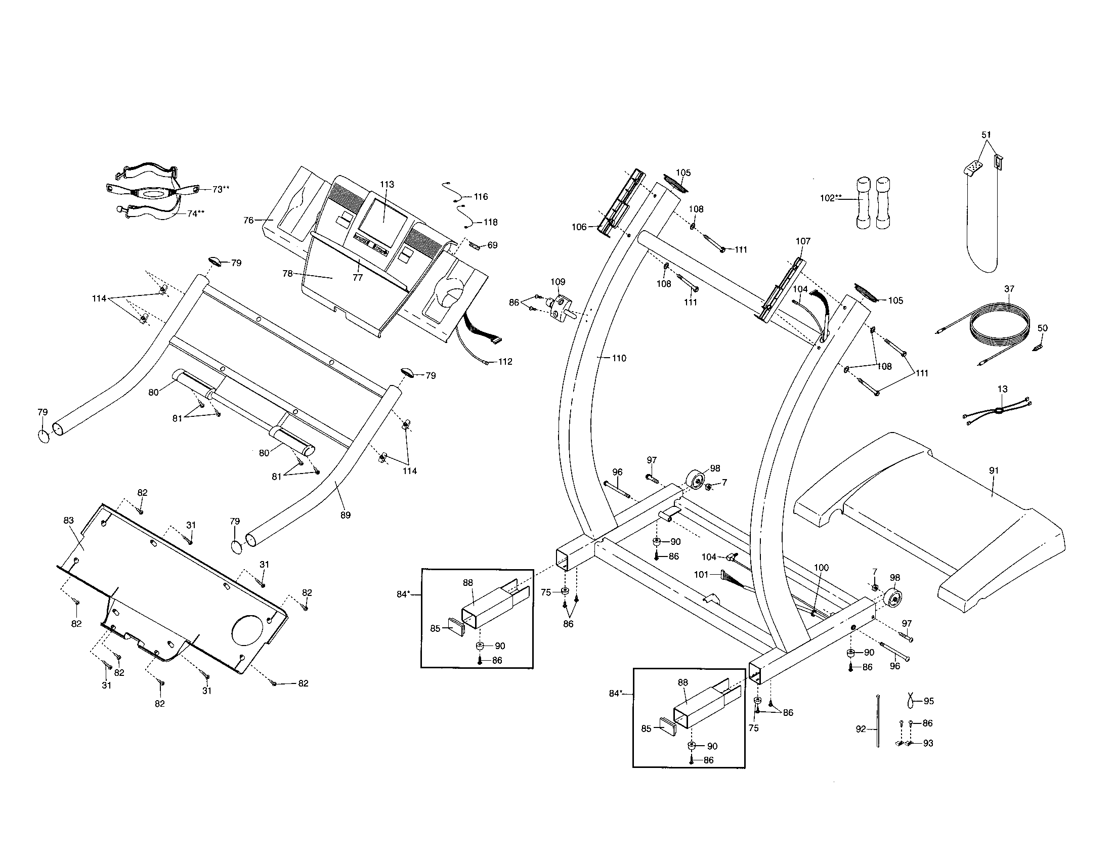 Console base/handrails