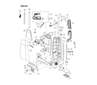 Panasonic MC-V5375 motor housing/motor/handle/body diagram