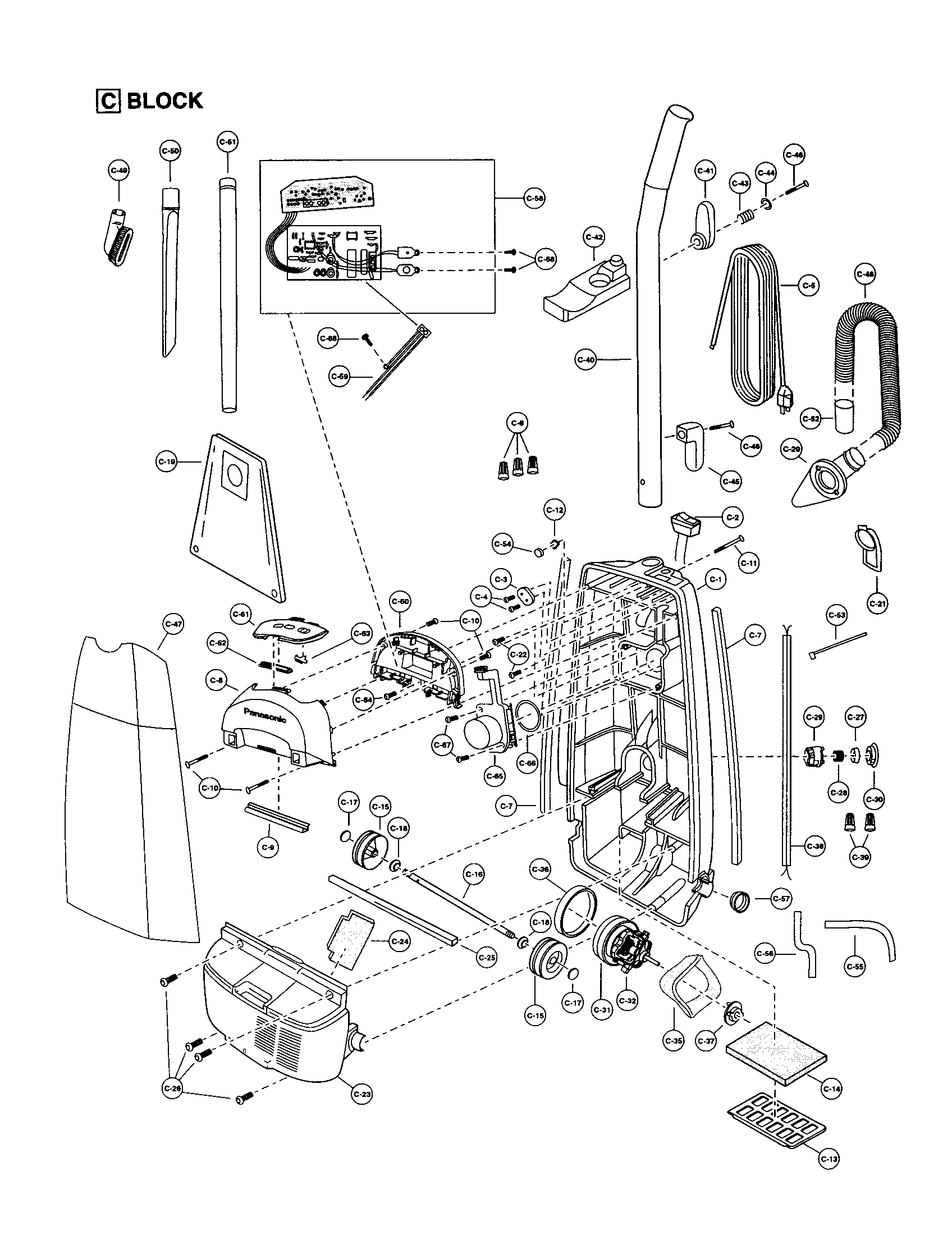 Motor housing/motor/handle/body