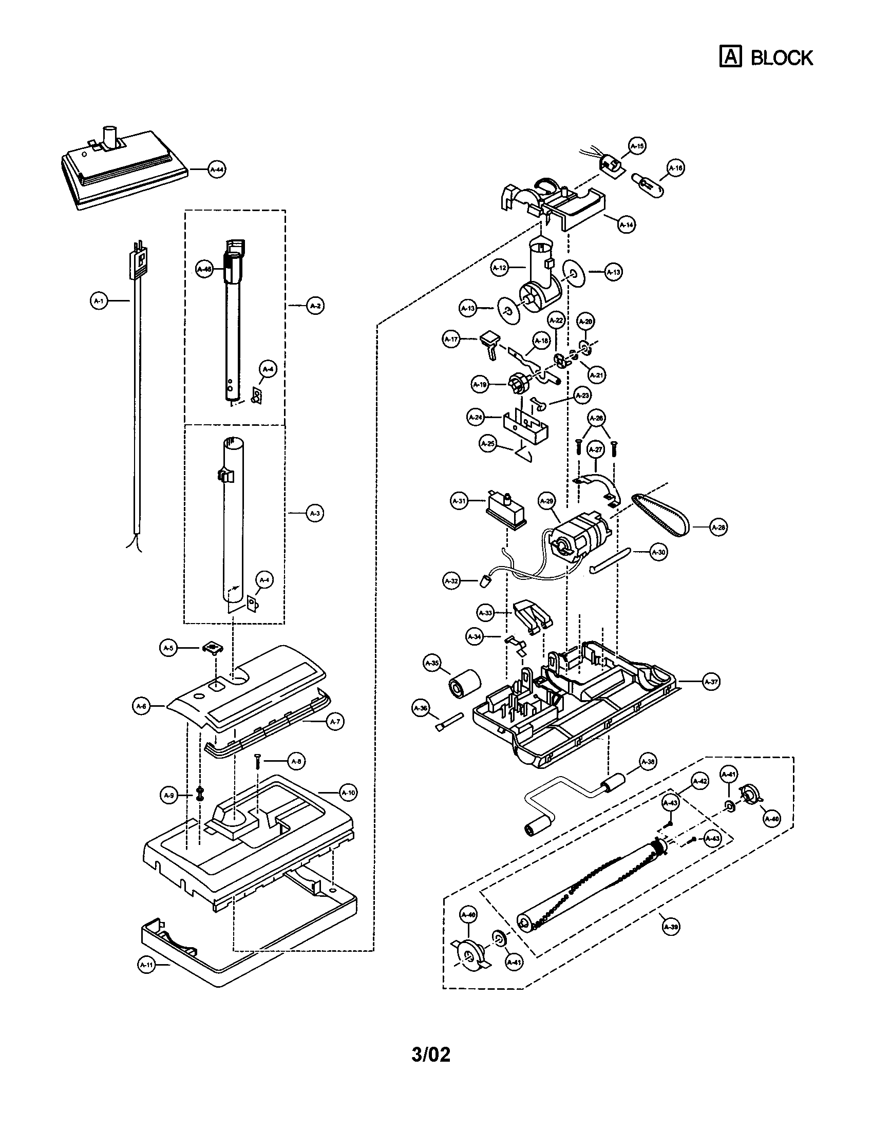 Power nozzle/agitator assembly