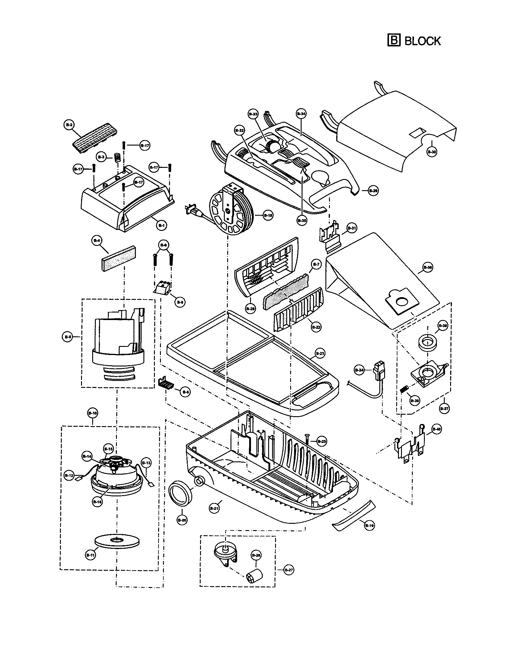 Canister/motor assembly