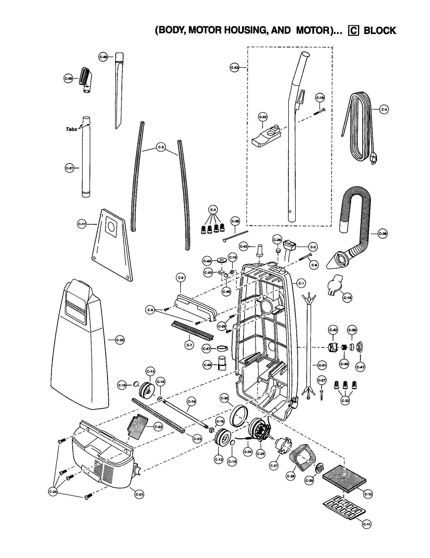 Body/motor housing/motor