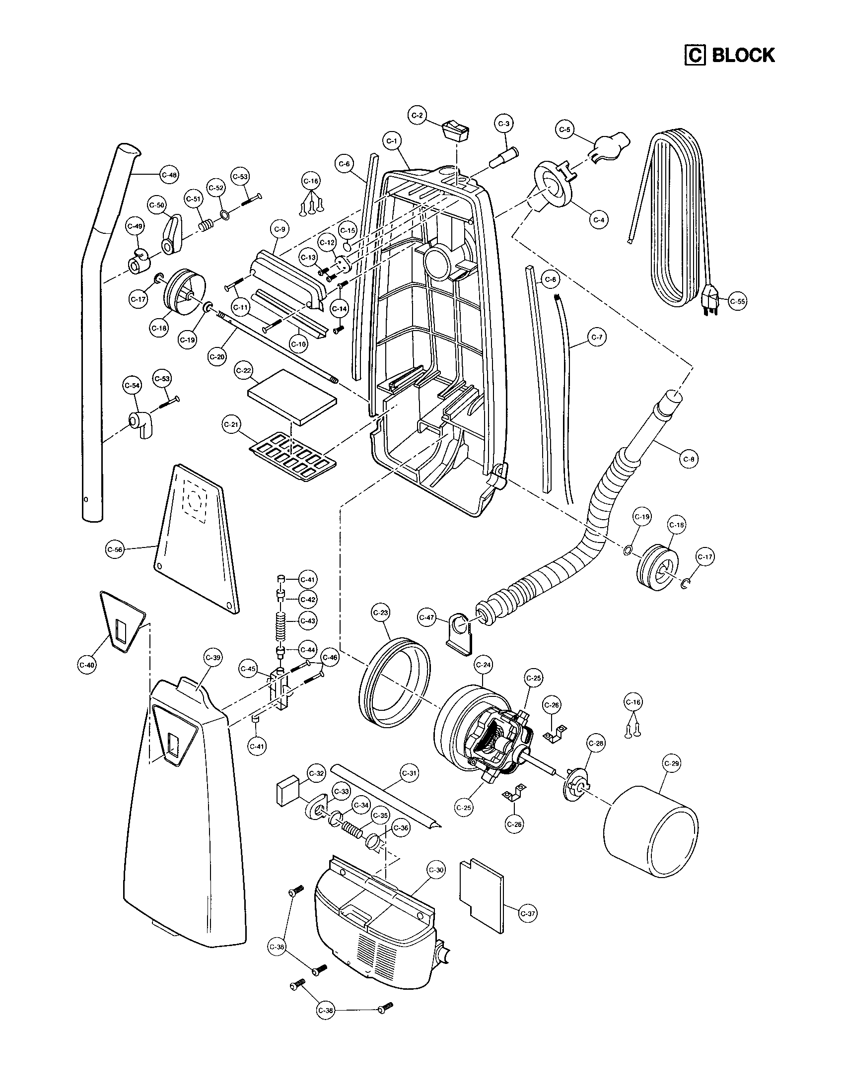 Motor housing/motor/handle/body