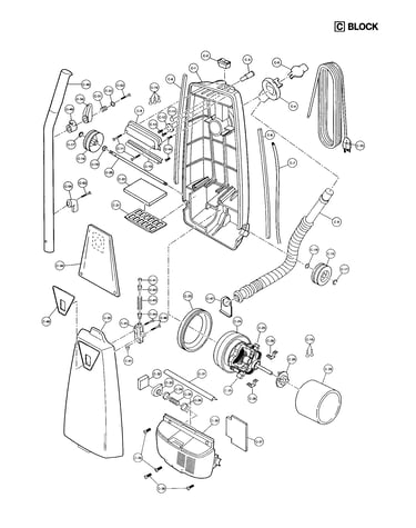 Motor housing/motor/handle/body