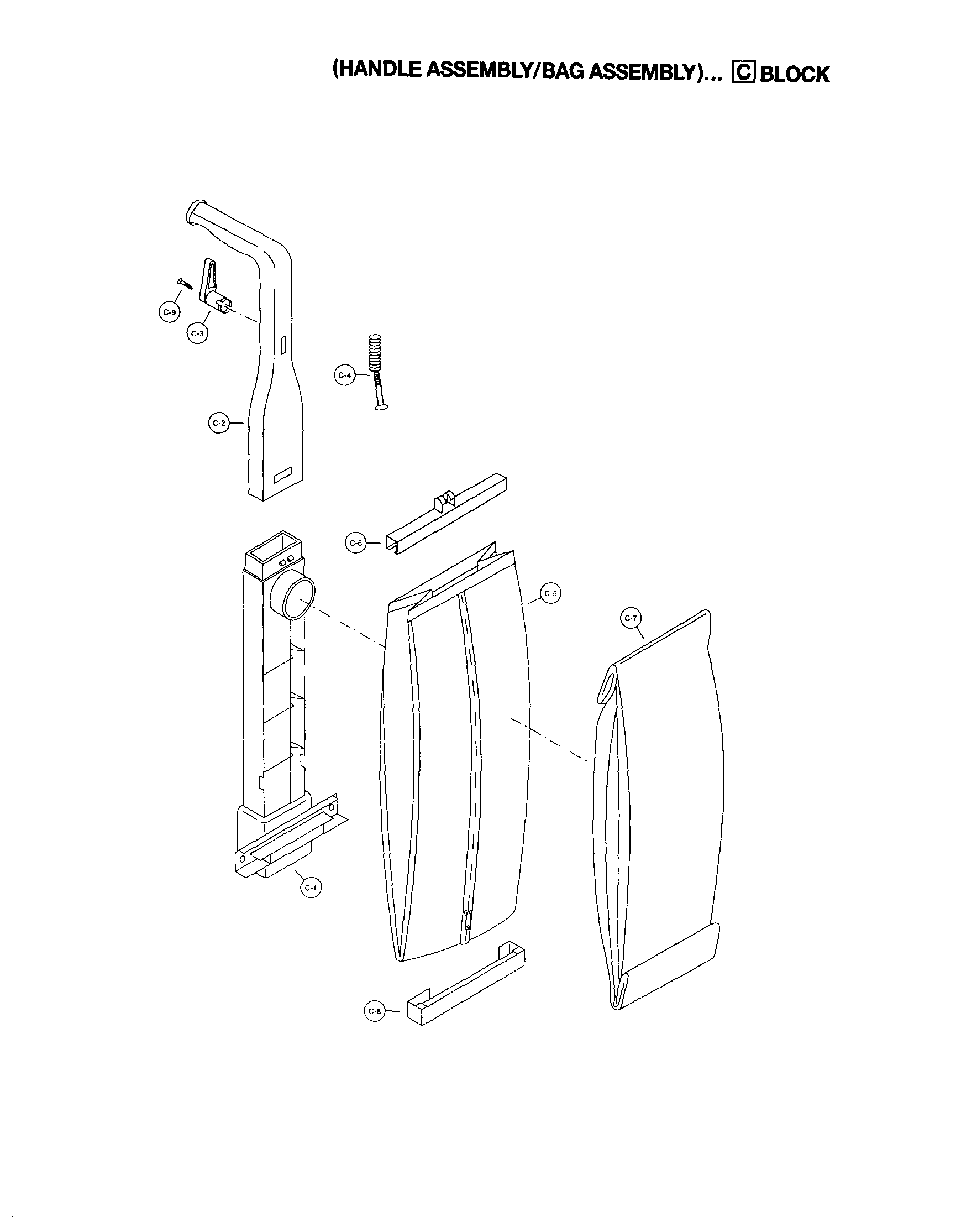 Handle/bag assembly