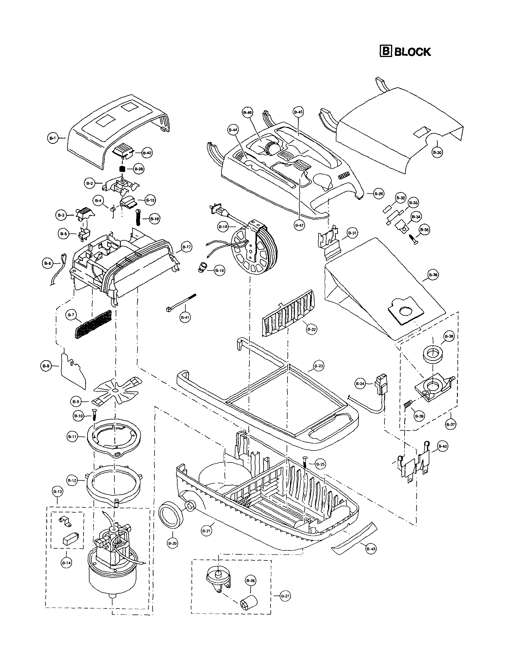 Canister/motor