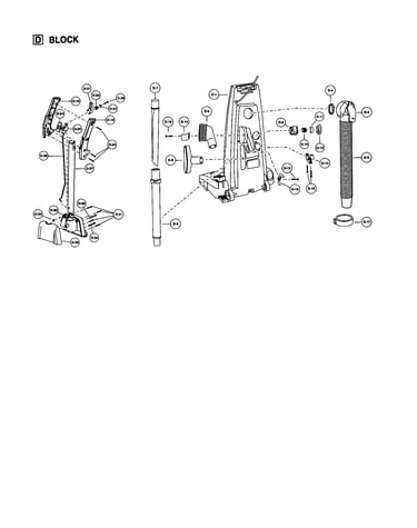 Handle/rear dust compartment
