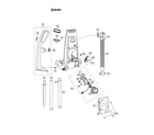 Panasonic MC-V7398 handle/dust compartment/cord reel diagram
