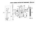 Handle/rear dust compartment