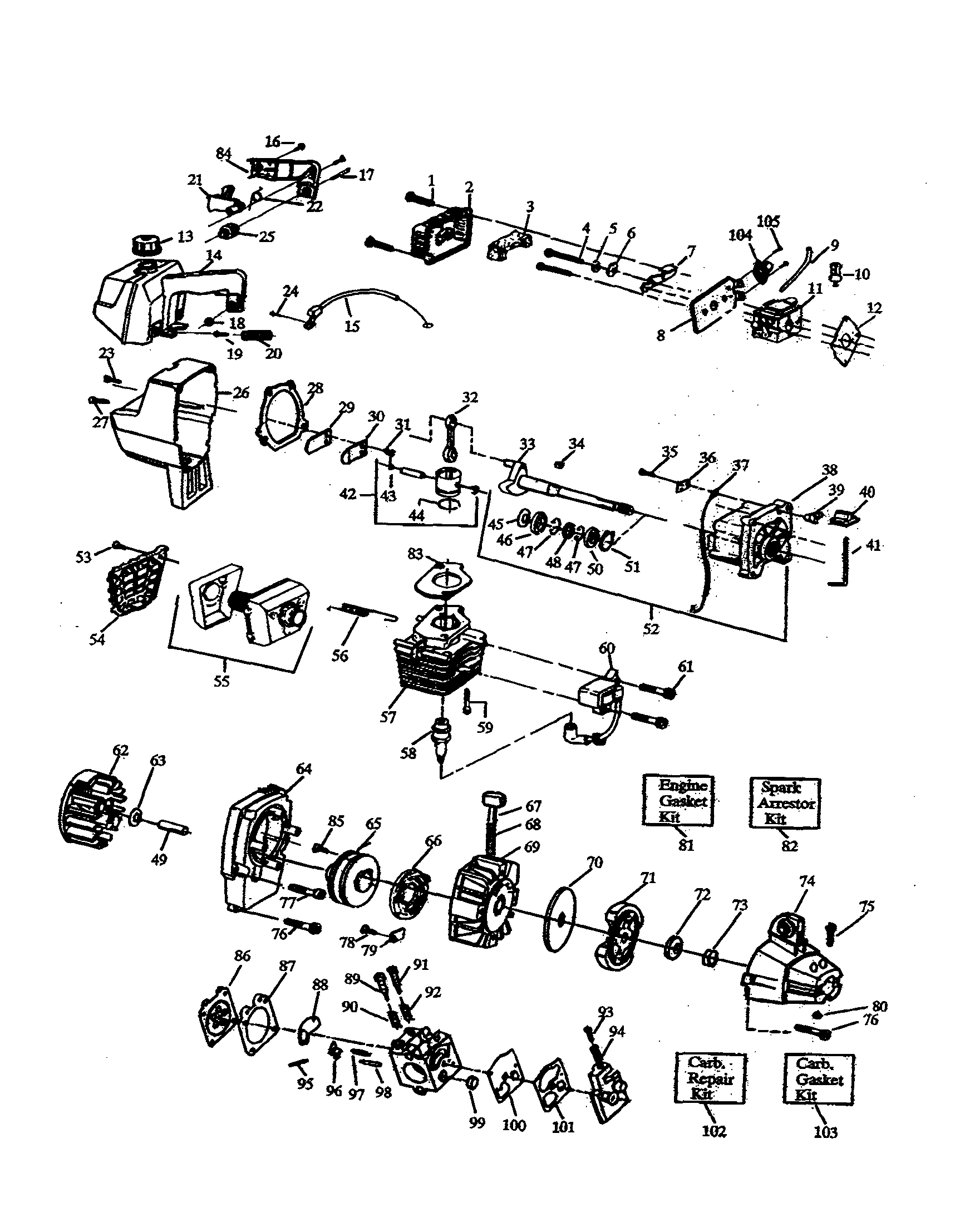 Crankshaft/tank/cylinder