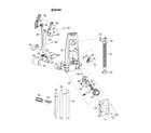 Panasonic MC-V7407D handle/rear dust compartment/reel diagram