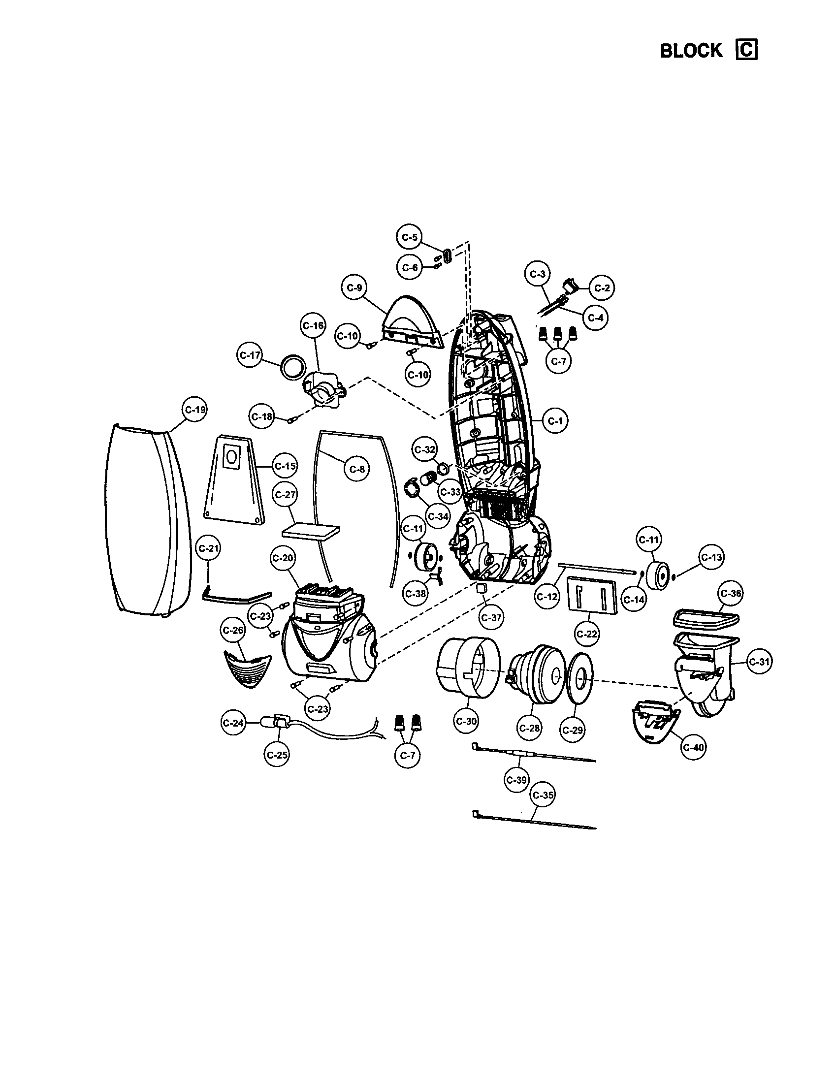 MOTOR HOUSING/MOTOR/BODY