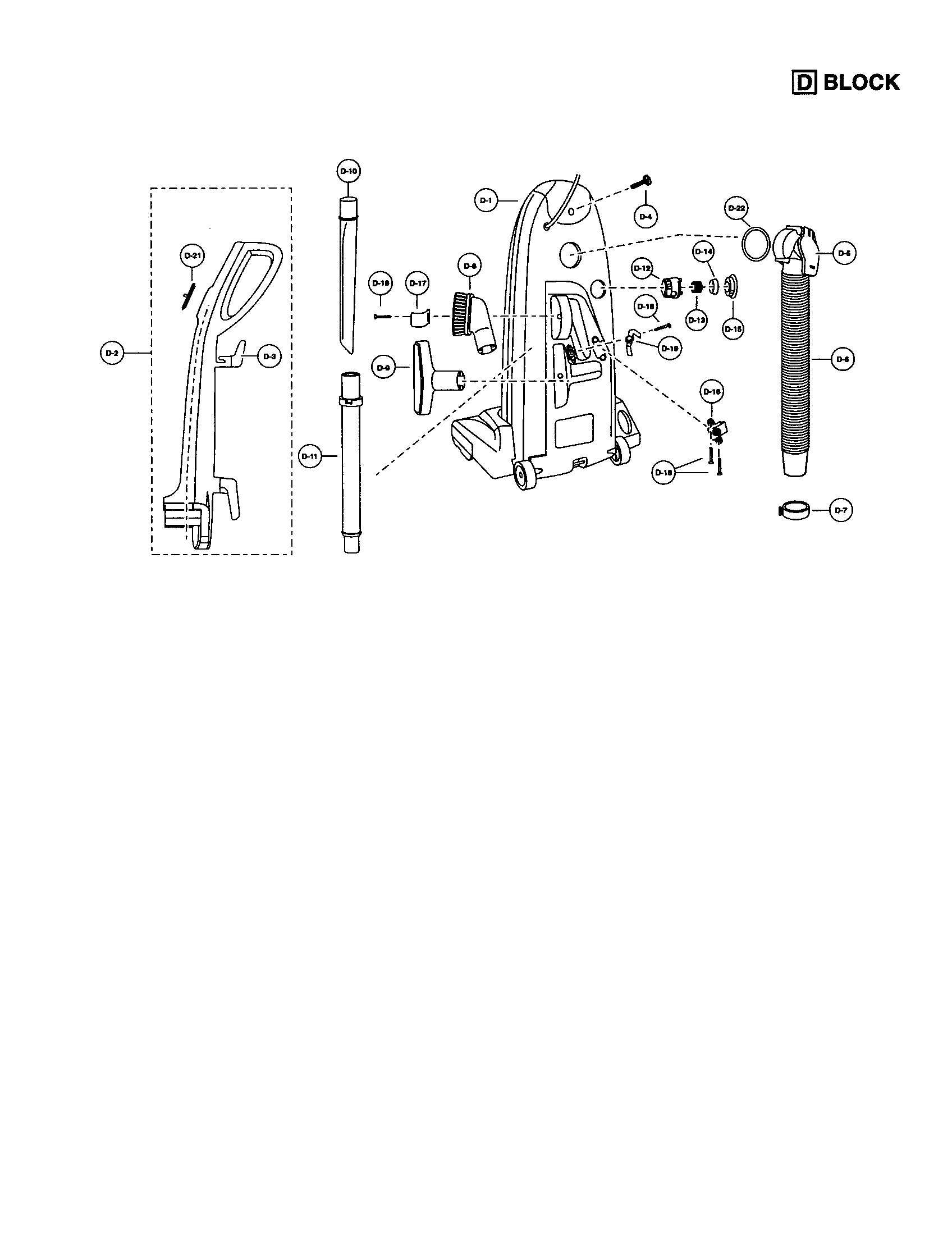 Rear dust compartment