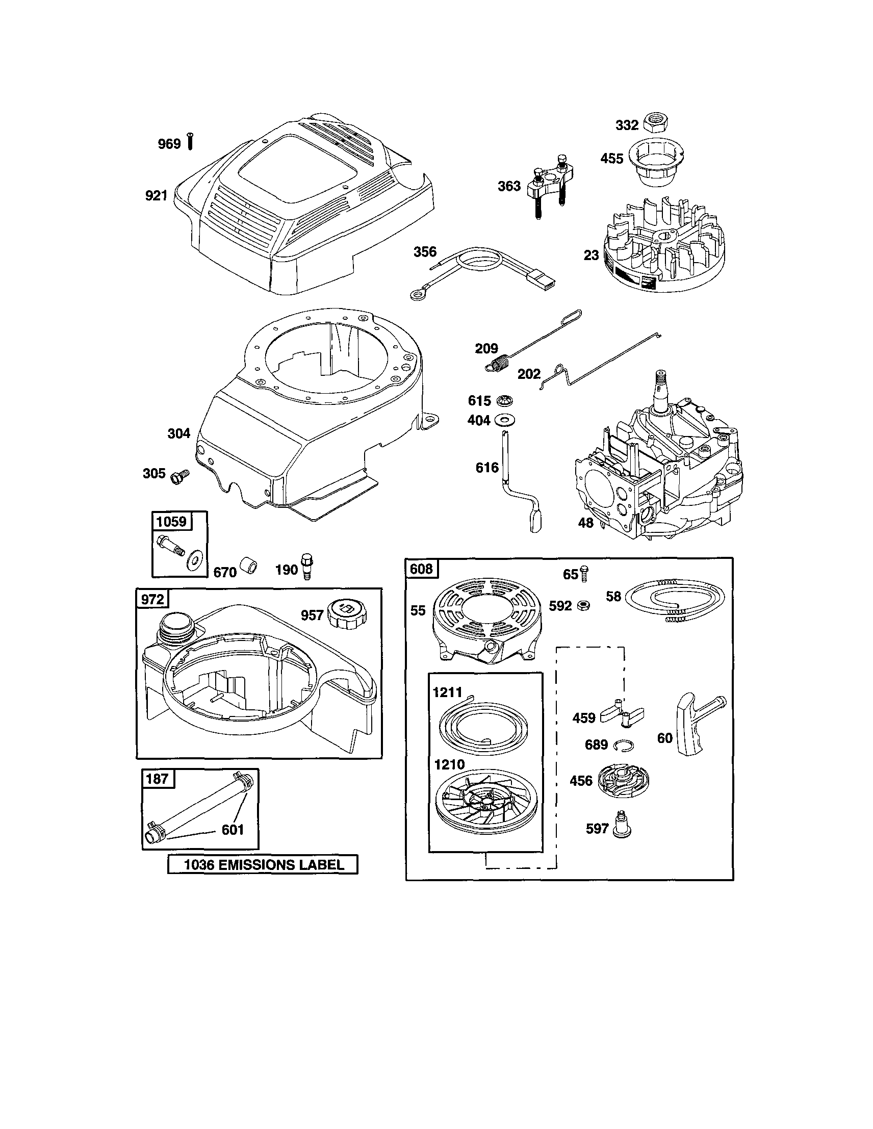 Starter-rewind/short block