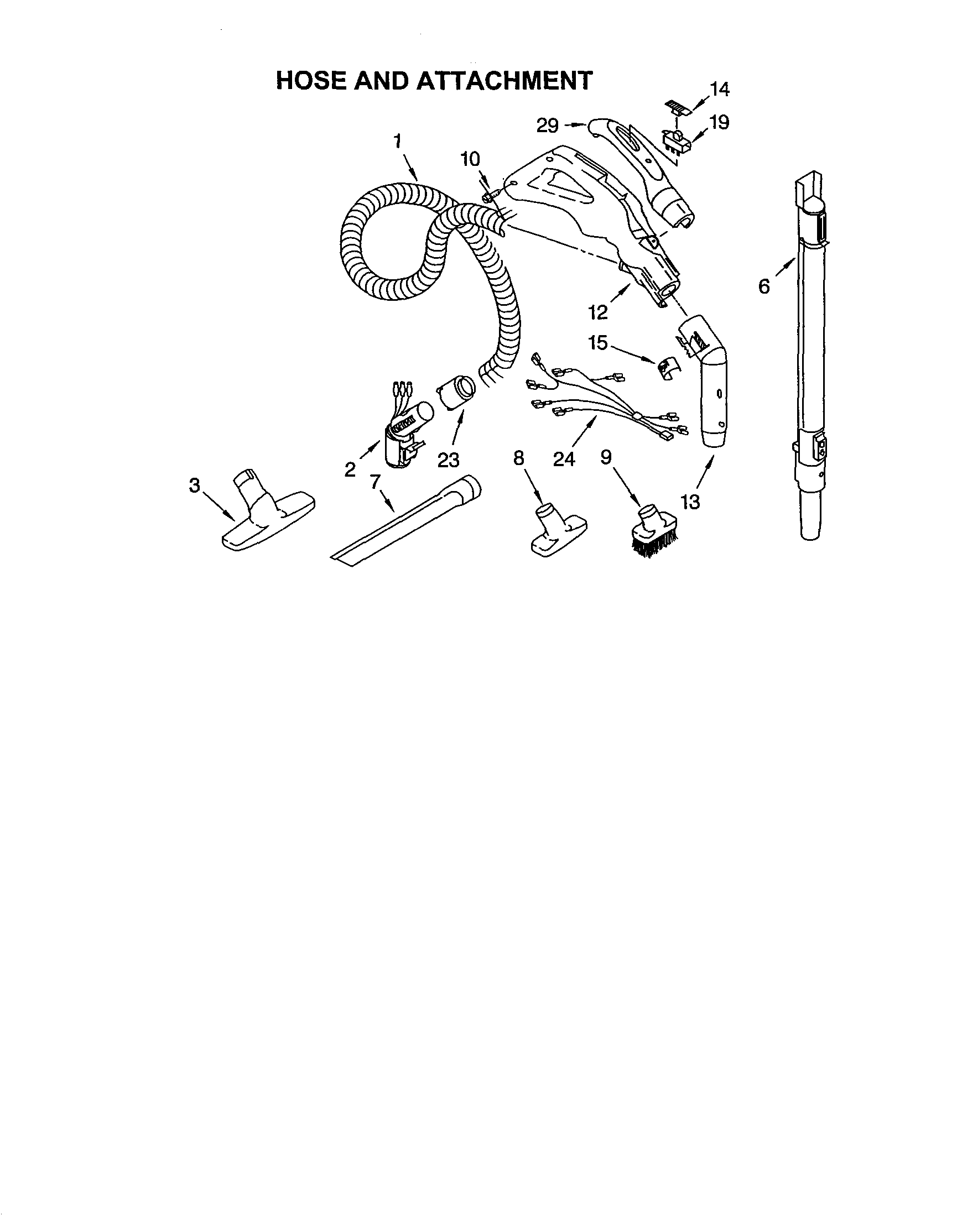 Hose and attachment