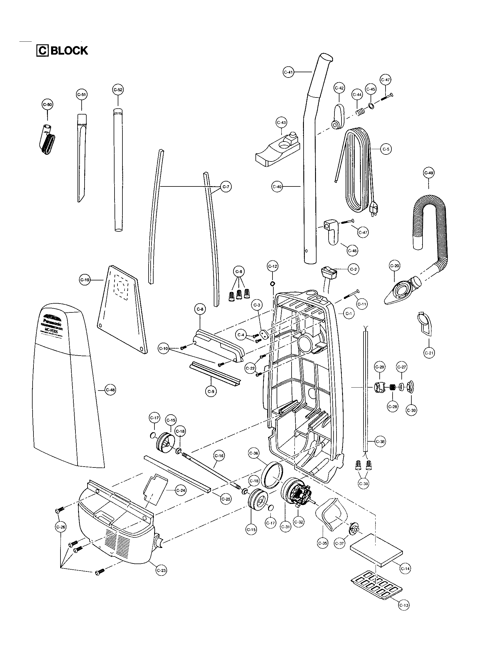 Motor housing/motor/handle/body
