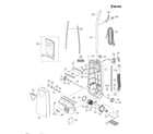 Panasonic MC-5501 motor housing/motor/handle/body diagram