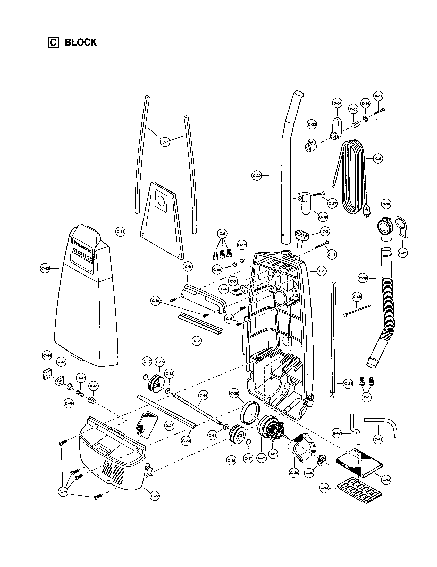 Motor housing/motor/handle/body