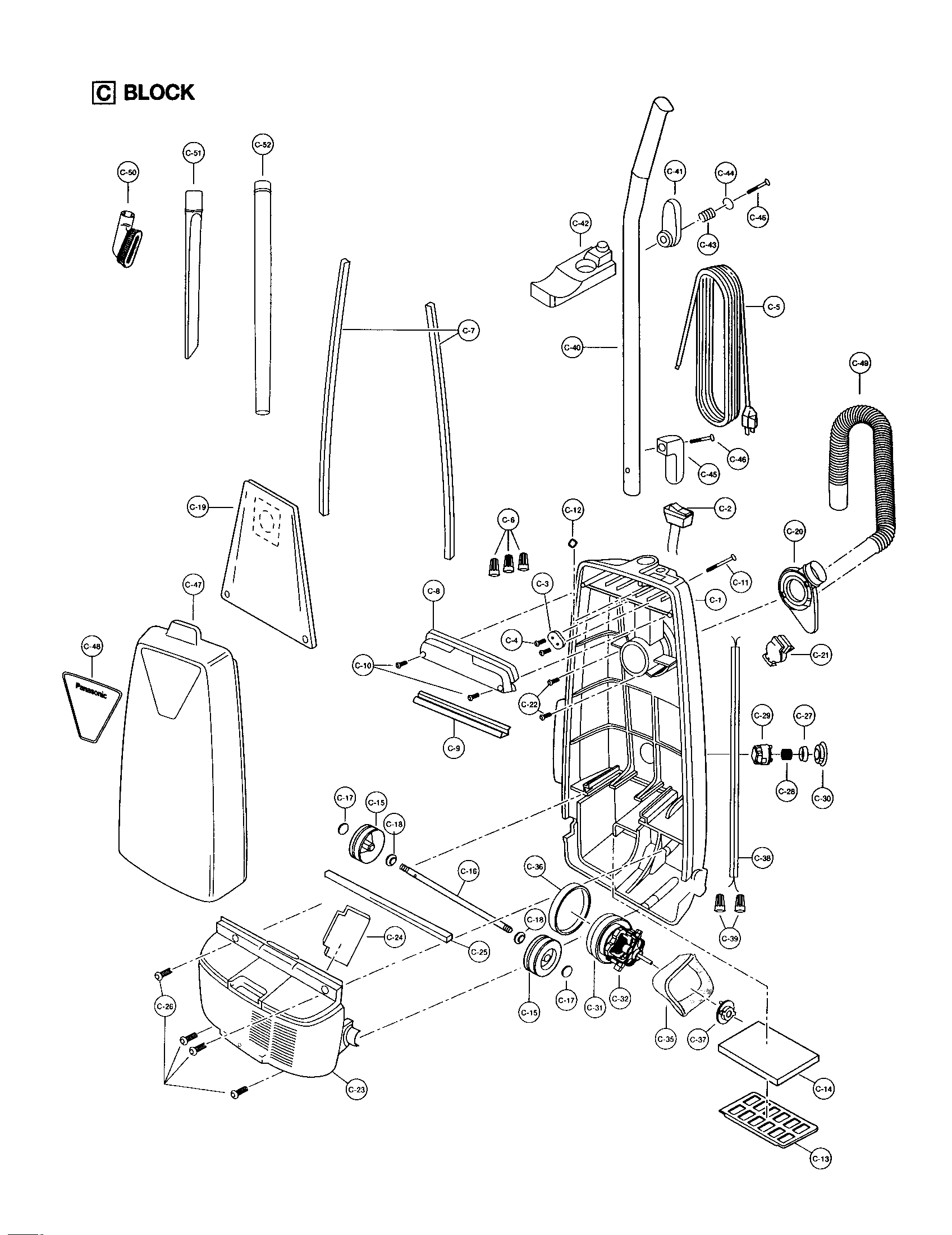 Motor housing/motor/handle/body