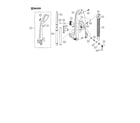 Panasonic MC-V6830 handle/rear dust compartment diagram