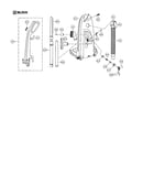 Handle/rear dust compartment