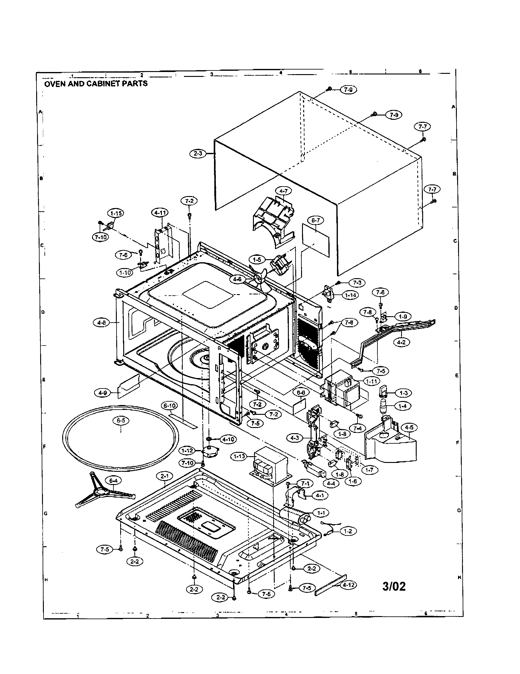 Oven and cabinet