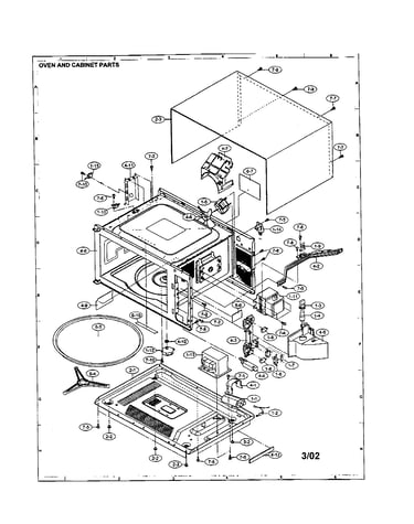 Oven and cabinet