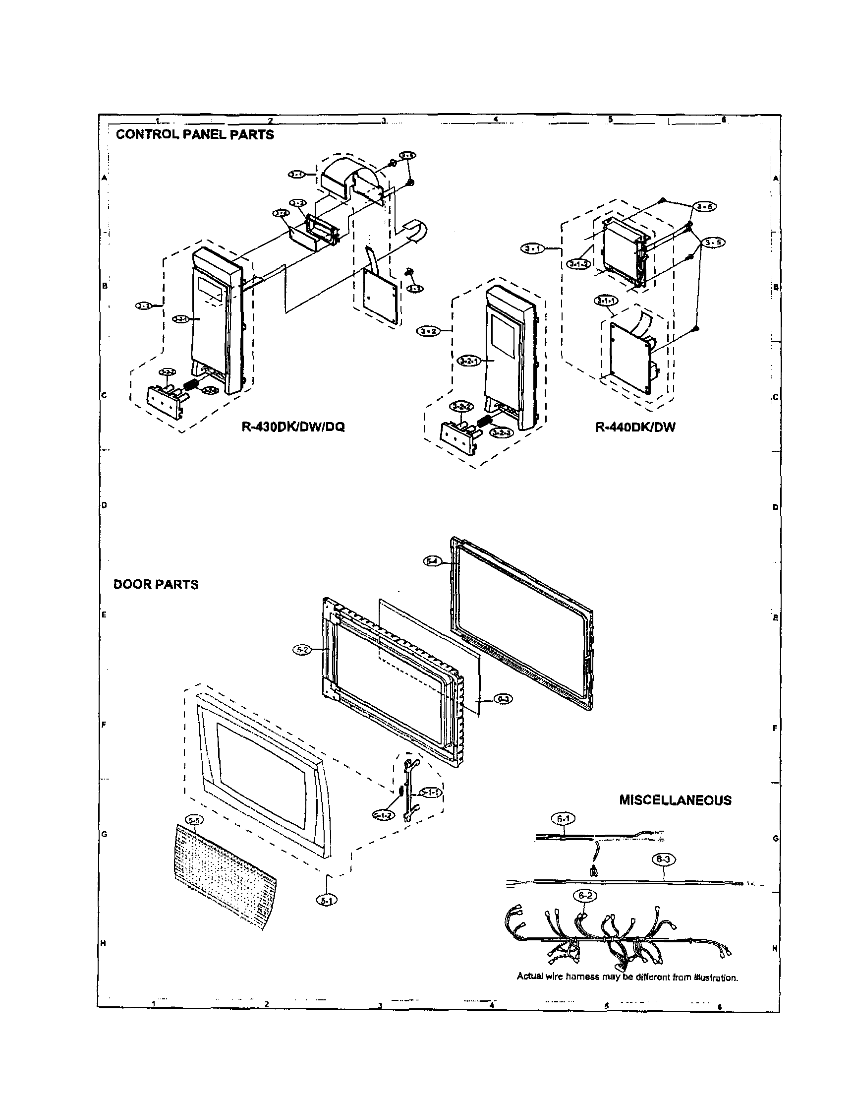 Control panel/door/miscellaneous