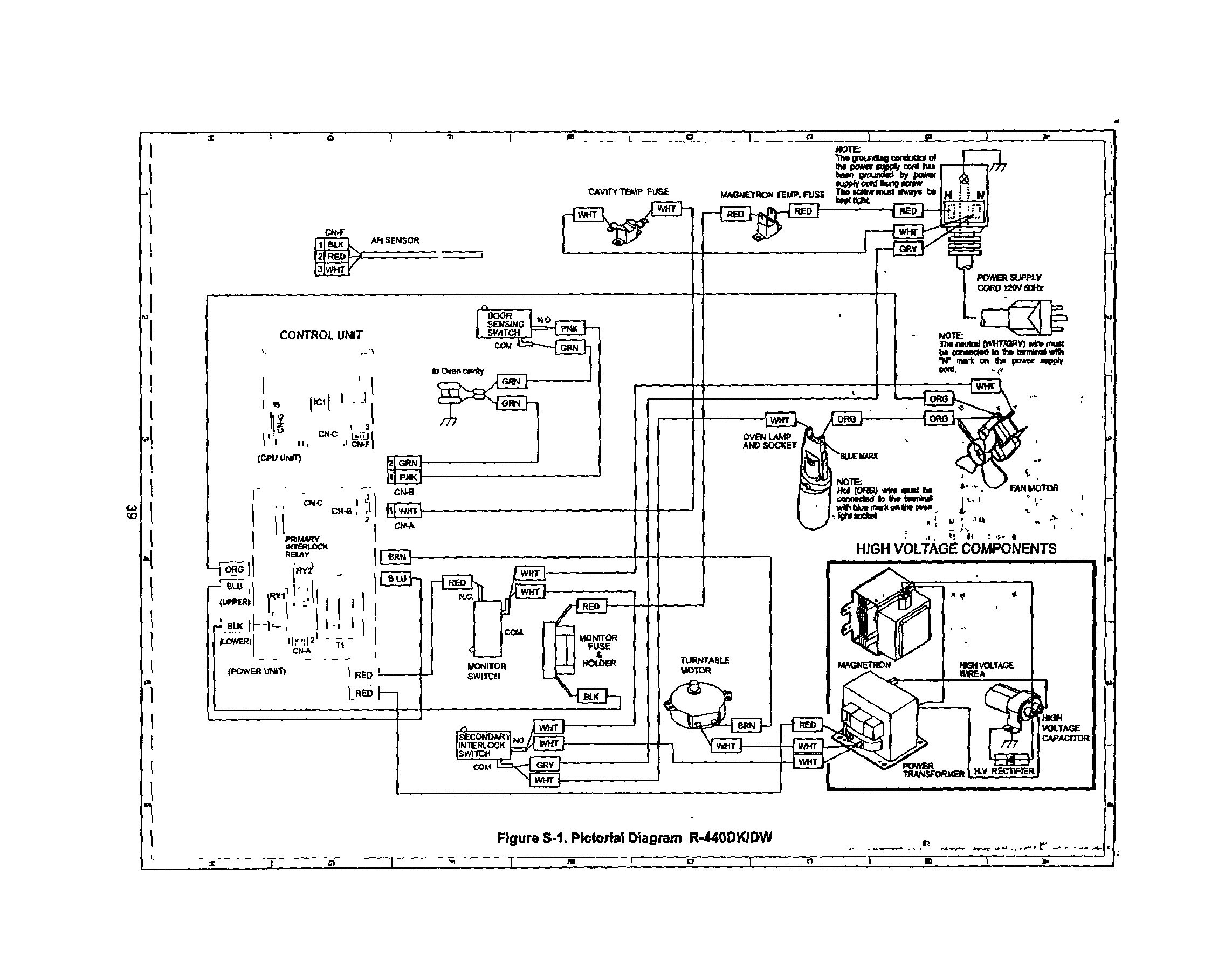 PICTORIAL DIAGRAM - R-440DK/DW