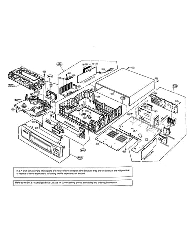 Case top/frame, main