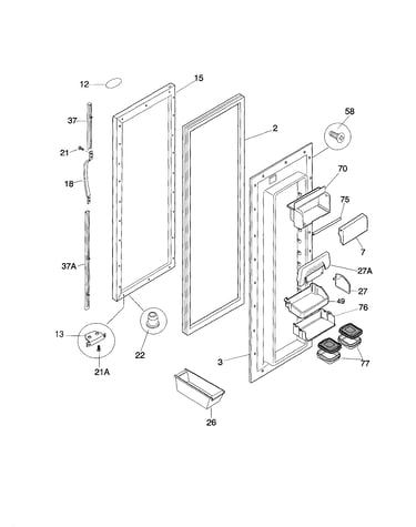 Refrigerator door