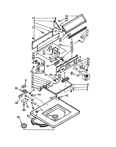 Top and console assembly