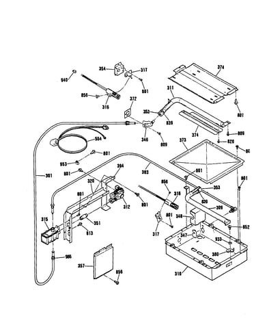 Control valve/burner box-oven