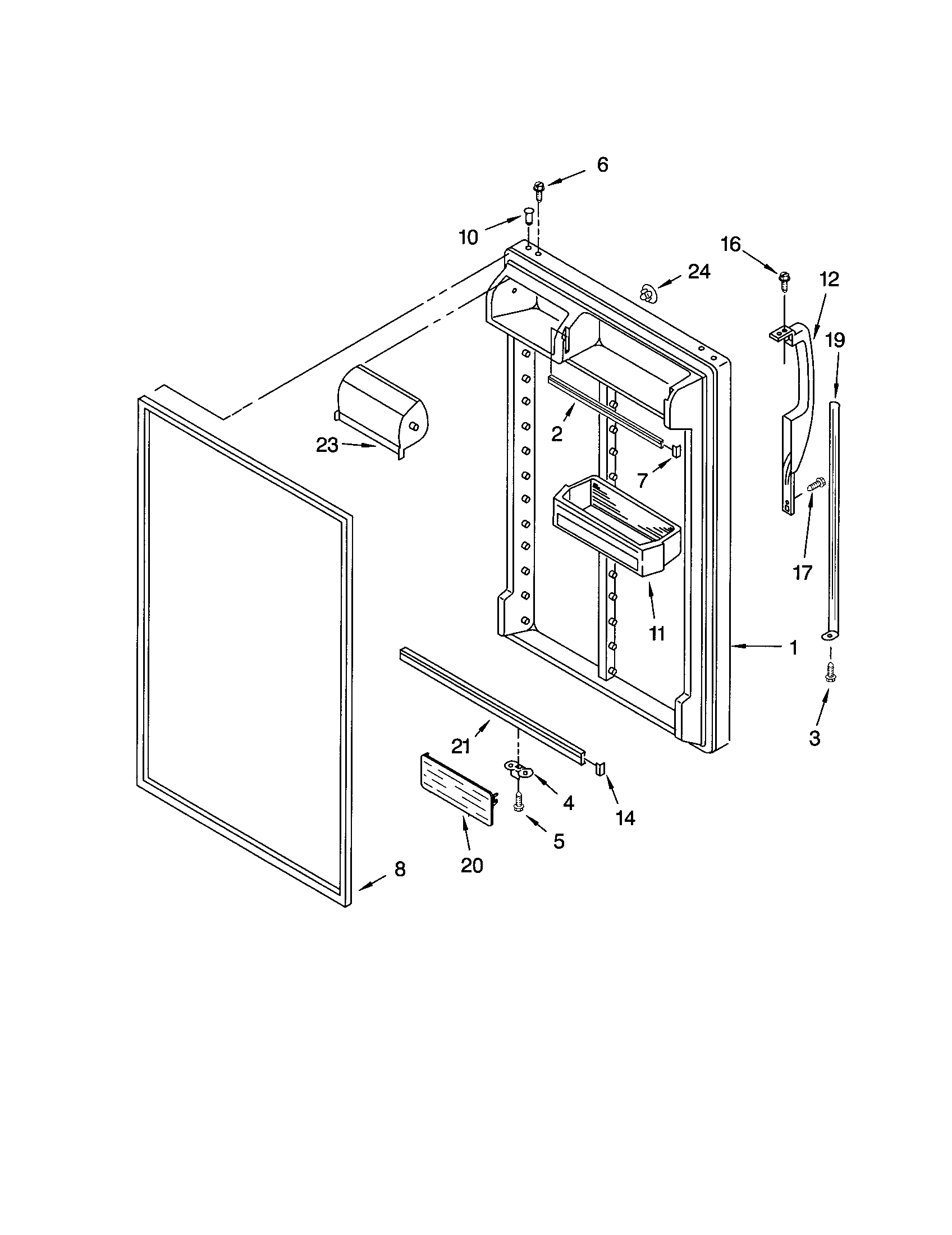 Refrigerator door