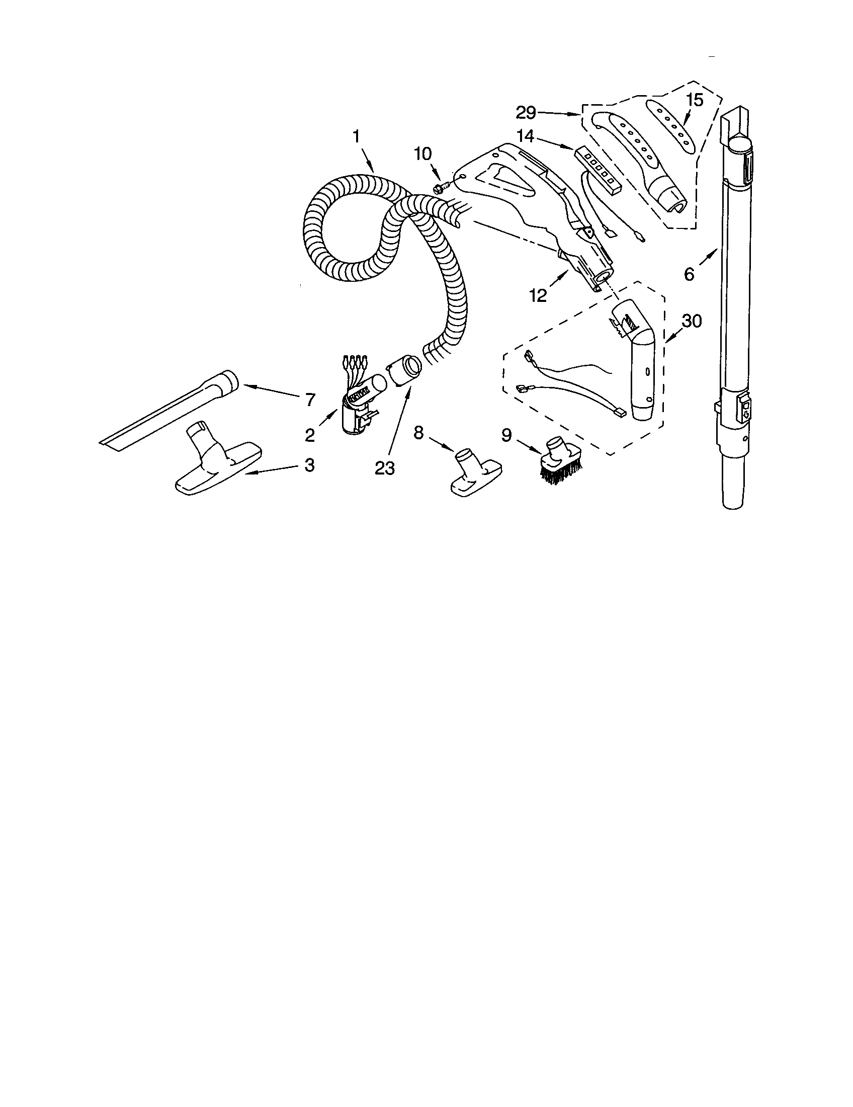 Hose and attachment