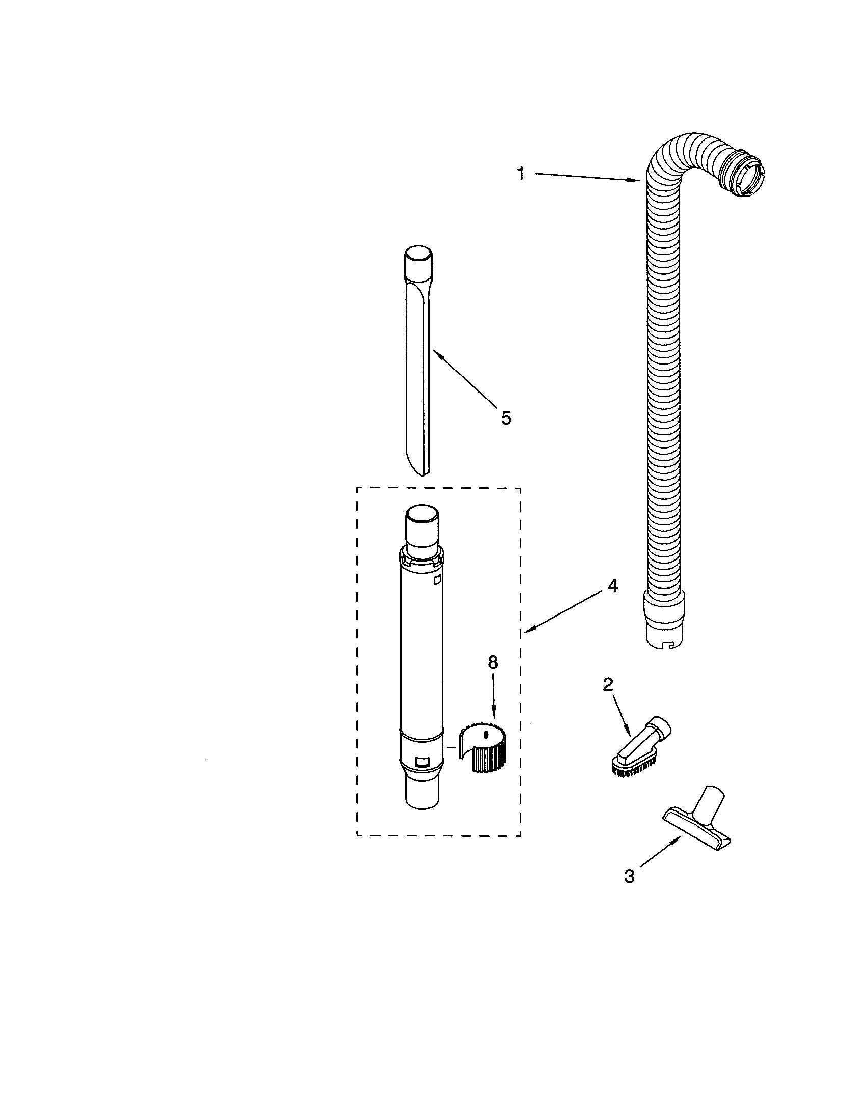 Hose and attachment
